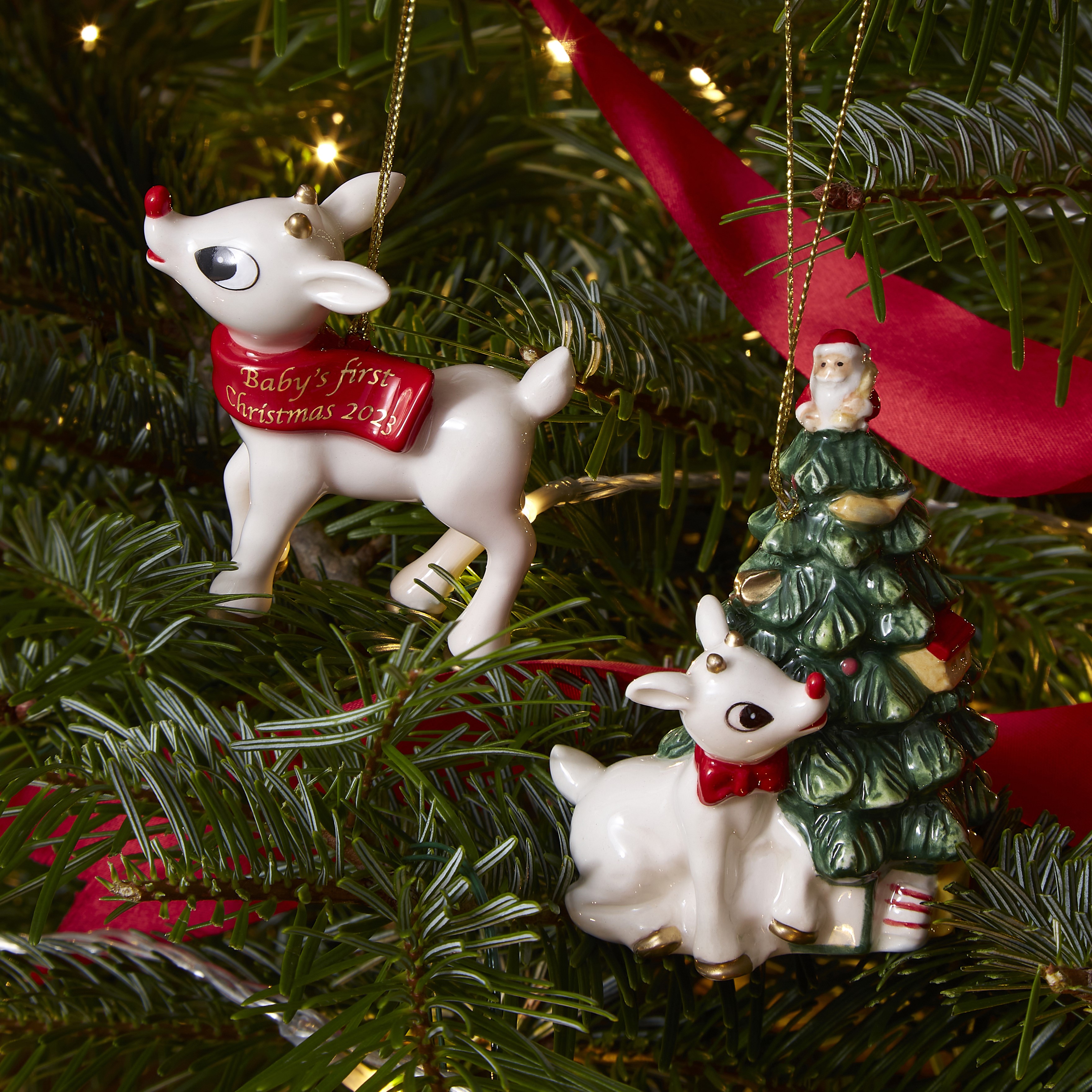 Rudolph The Red-Nosed Reindeer With Spode Tree Ornament image number null